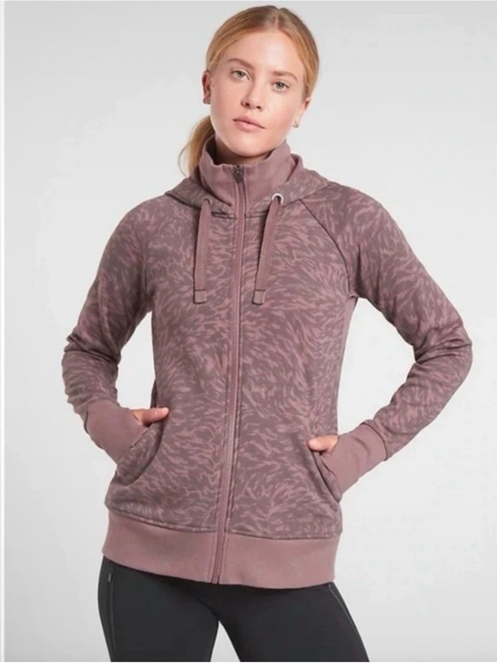 Athleta Triumph Printed Hoodie - size Large - NWOT